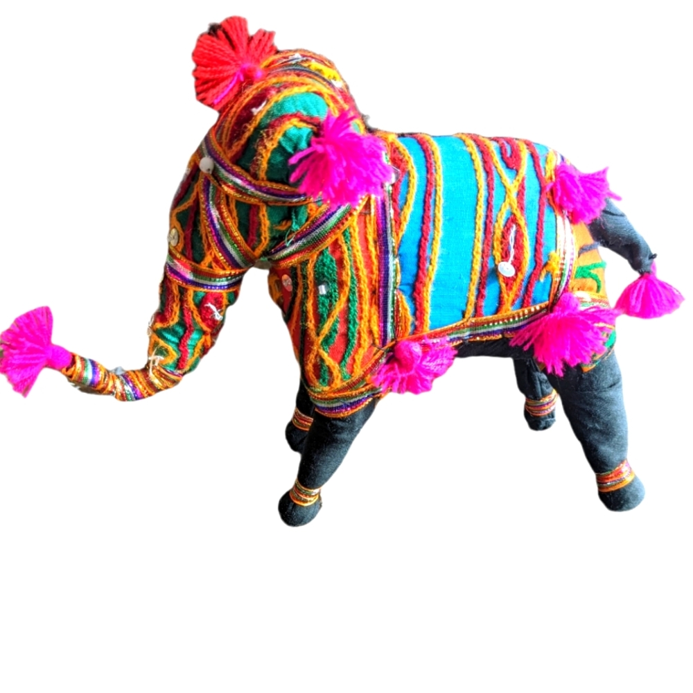 Boho elephant figurine